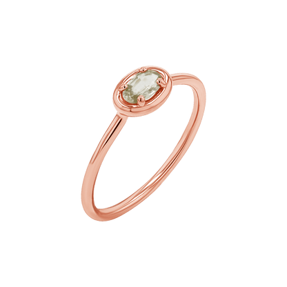 East - West Oval Sapphire Ring - Lotus Diamond