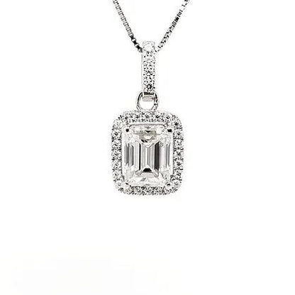 Emerald 18K Diamond Pendant - Lotus Diamond