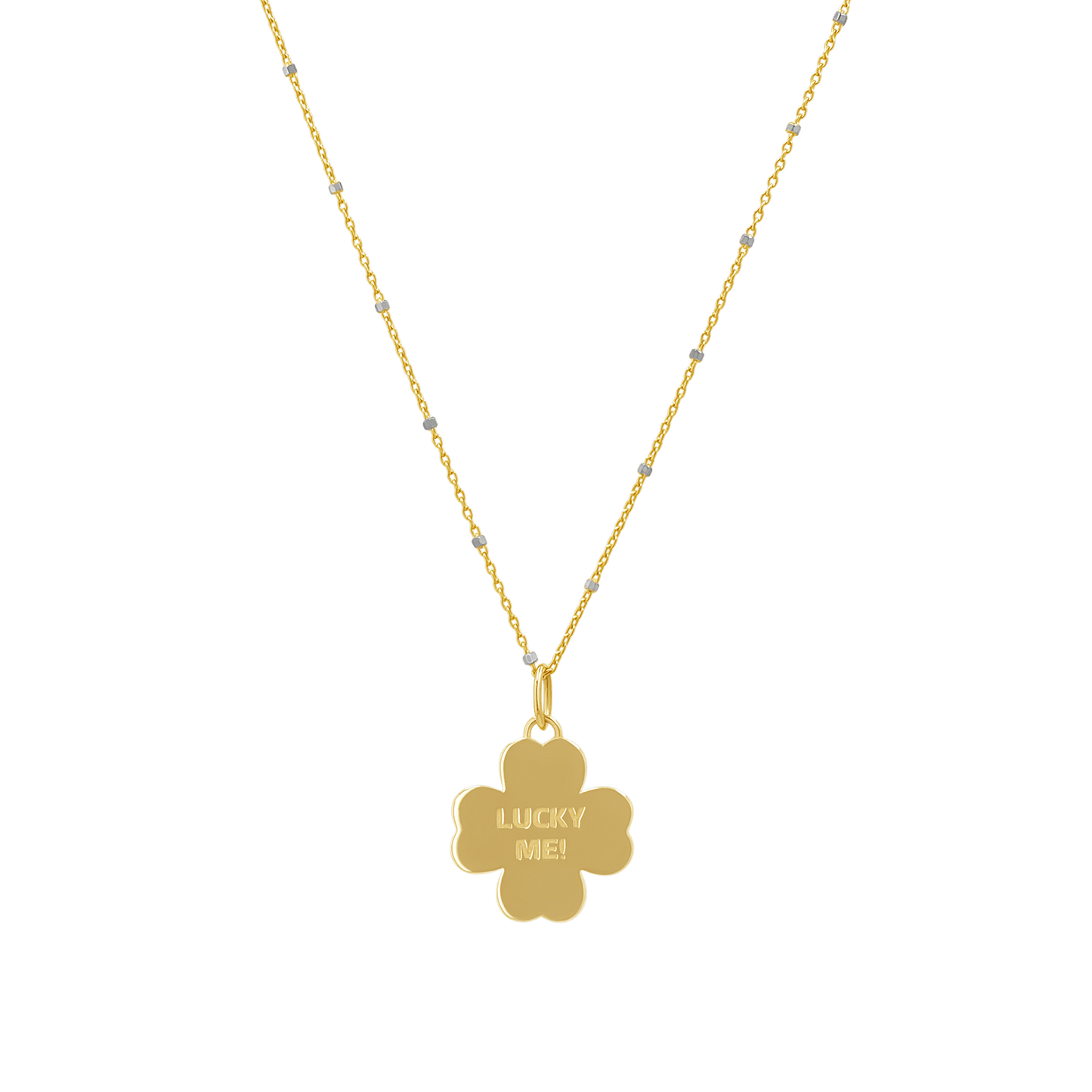 Emerald Clover Charm With Diamond Accent - Lotus Diamond