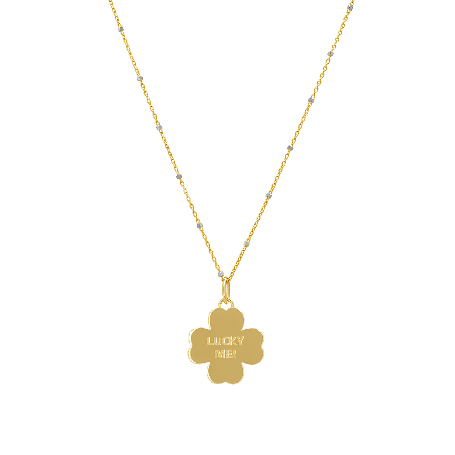 Emerald Clover Charm With Diamond Accent - Lotus Diamond