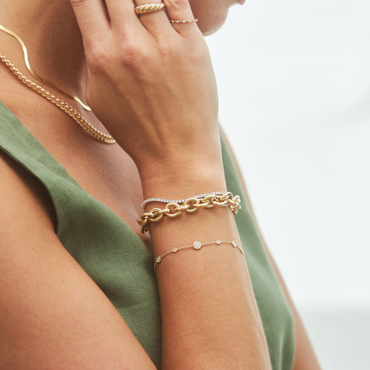 Endless Diamond Strand Bracelet - Lotus Diamond