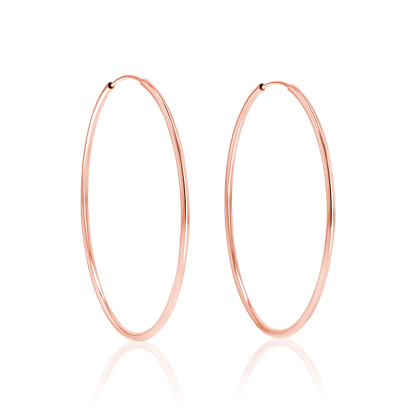 Endless Gold Hoop Earrings - Lotus Diamond