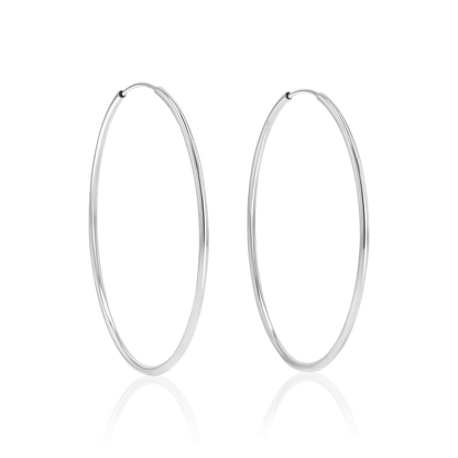 Endless Gold Hoop Earrings - Lotus Diamond