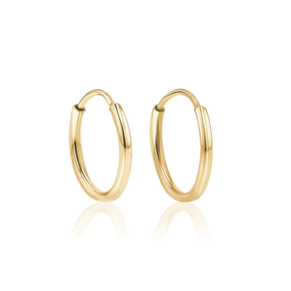 Endless Gold Hoop Earrings - Lotus Diamond