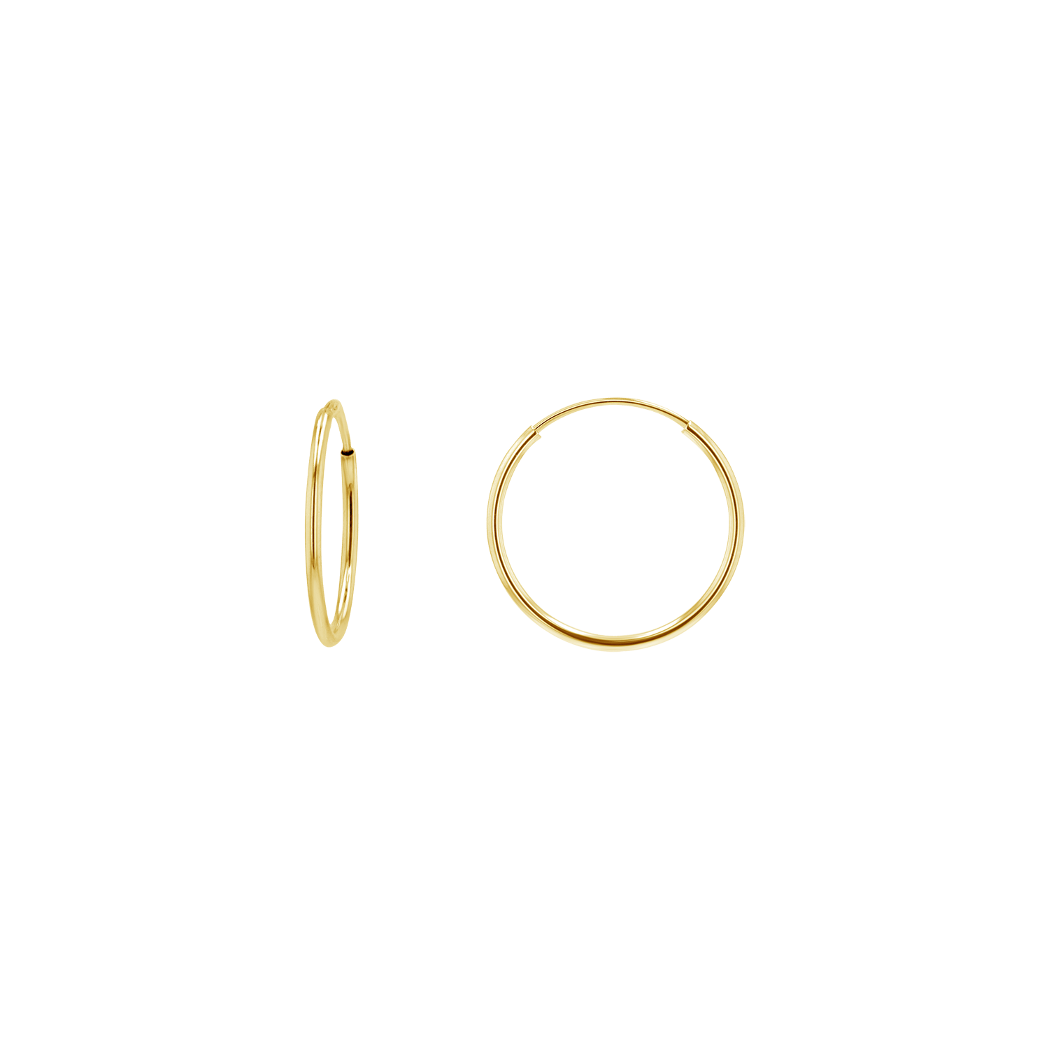 Endless Gold Hoop Earrings - Lotus Diamond