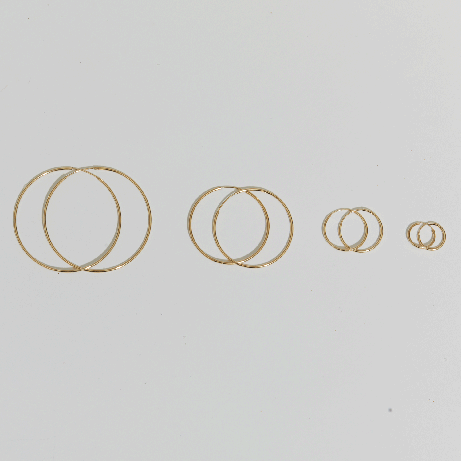 Endless Gold Hoop Earrings - Lotus Diamond