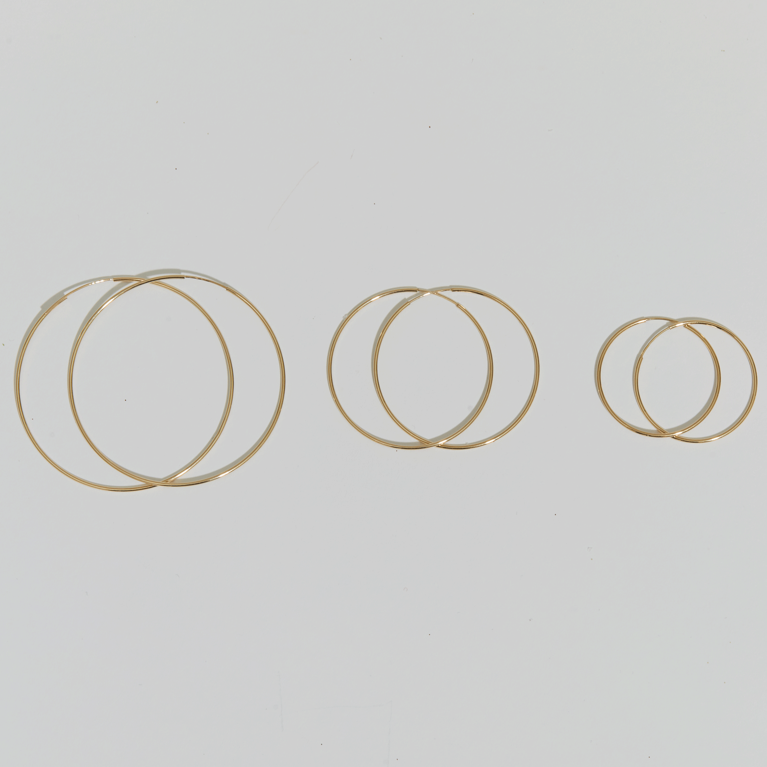 Endless Gold Hoop Earrings - Lotus Diamond