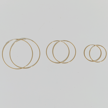 Endless Gold Hoop Earrings - Lotus Diamond
