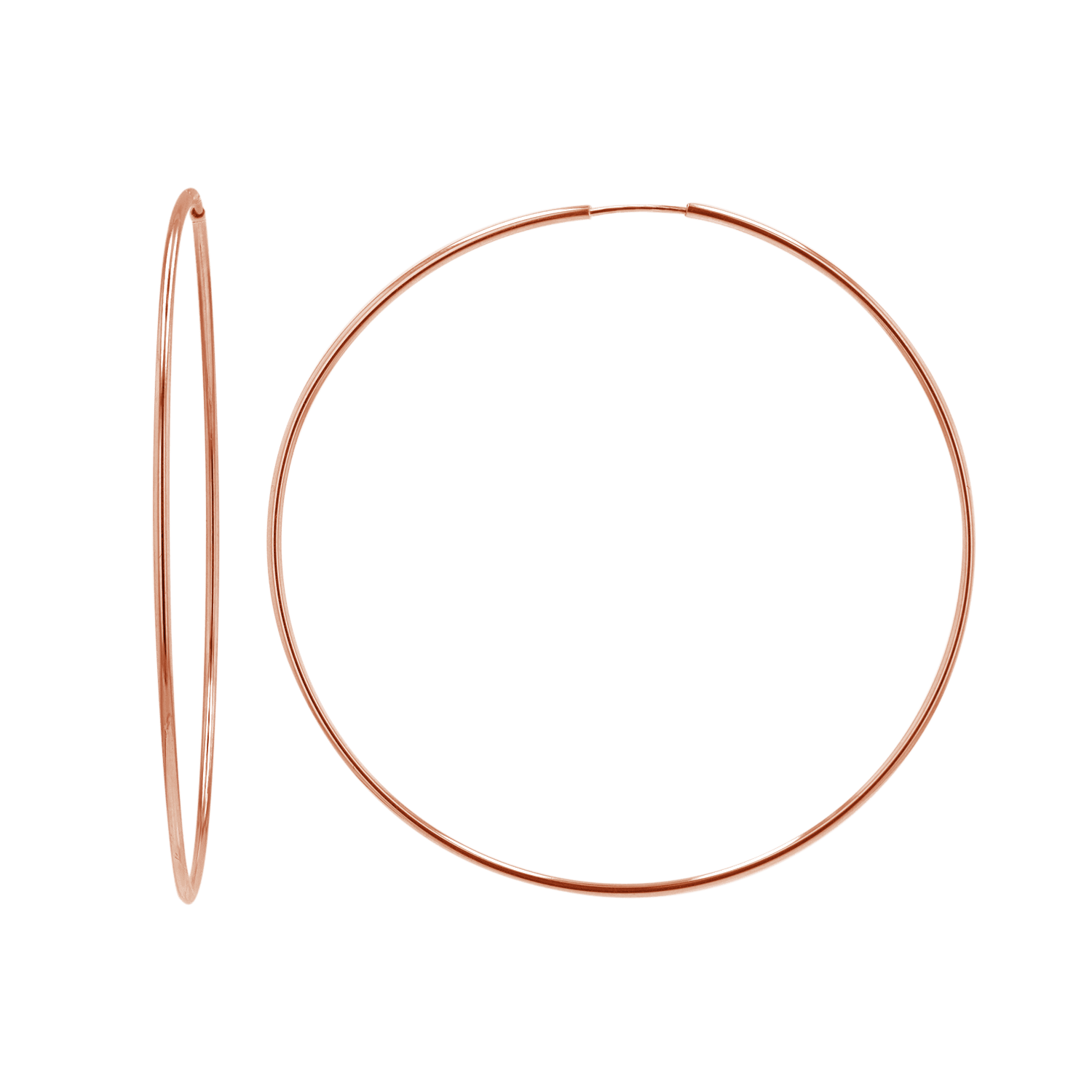 Endless Gold Hoop Earrings - Lotus Diamond