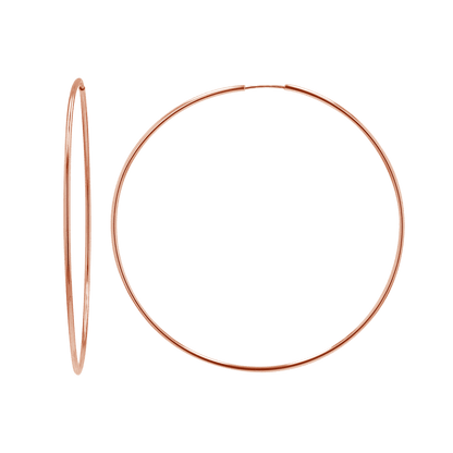 Endless Gold Hoop Earrings - Lotus Diamond