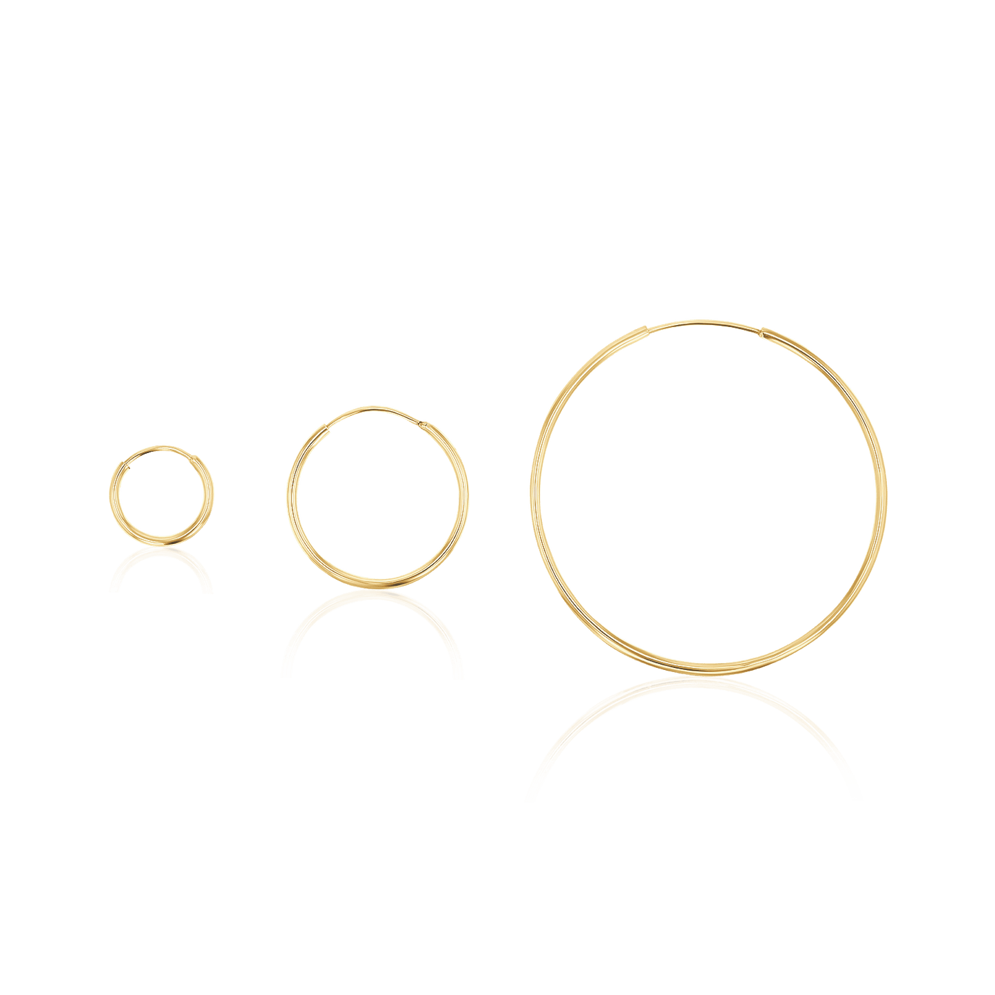 Endless Gold Hoop Earrings - Lotus Diamond