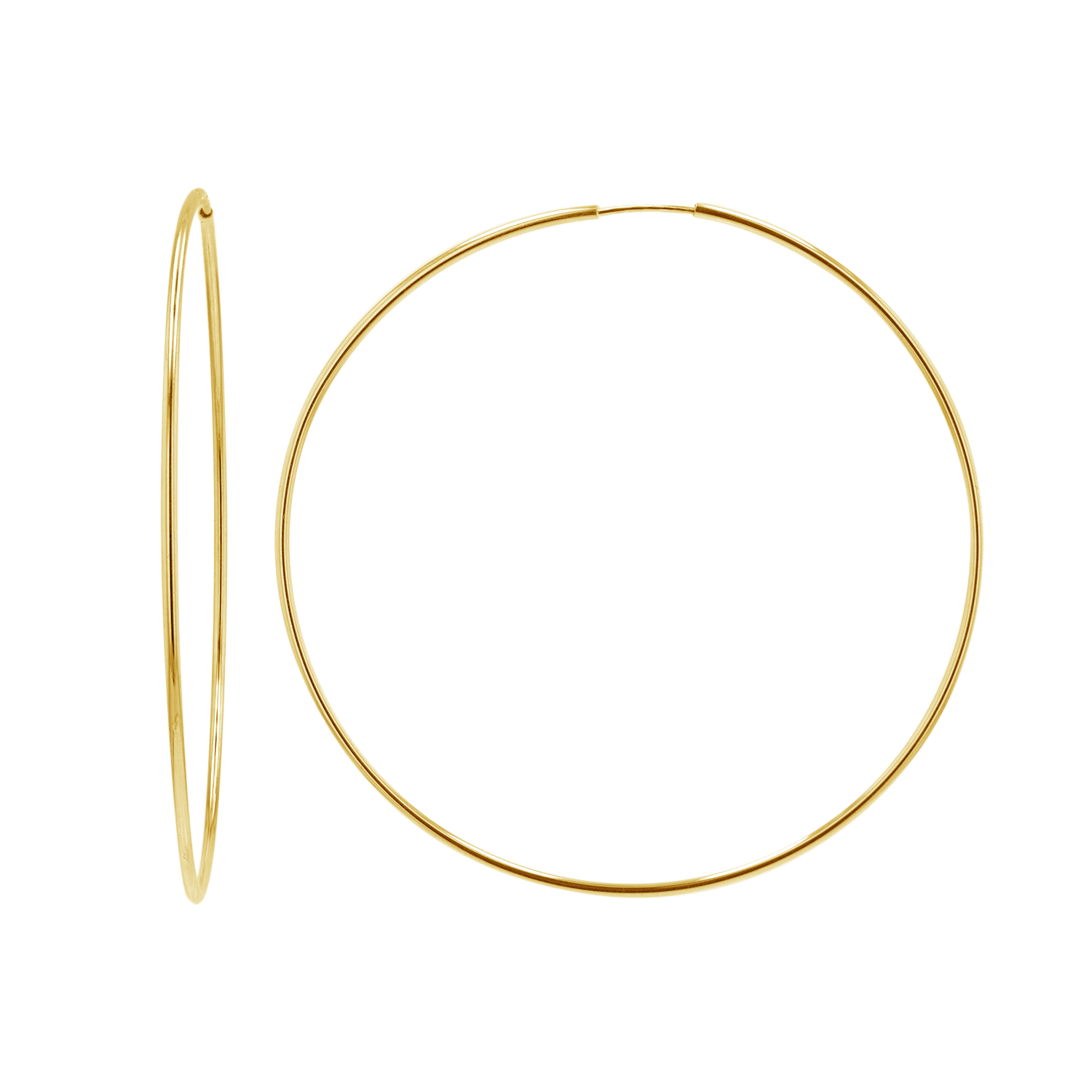 Endless Gold Hoop Earrings - Lotus Diamond