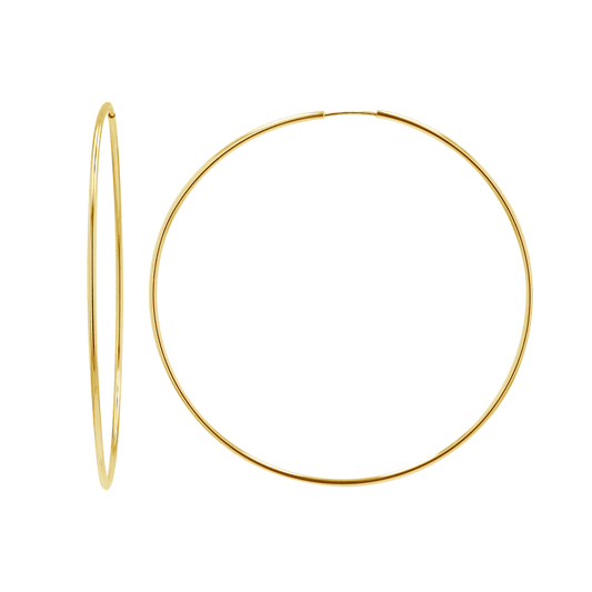 Endless Gold Hoop Earrings - Lotus Diamond