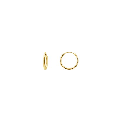 Endless Gold Hoop Earrings - Lotus Diamond