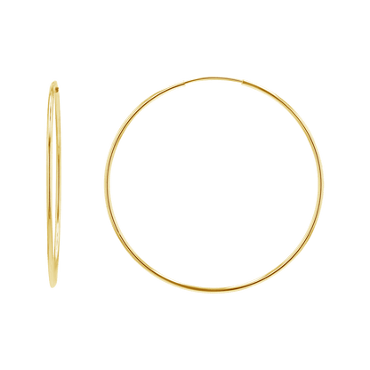 Endless Gold Hoop Earrings - Lotus Diamond