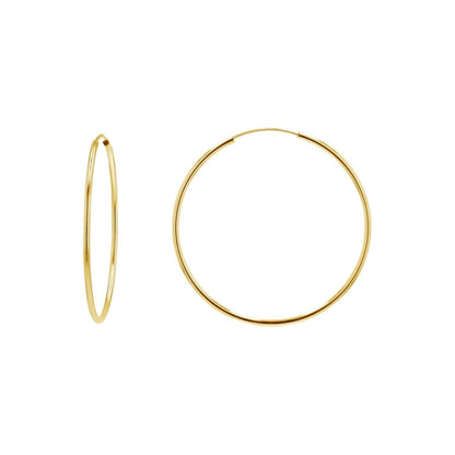 Endless Gold Hoop Earrings - Lotus Diamond