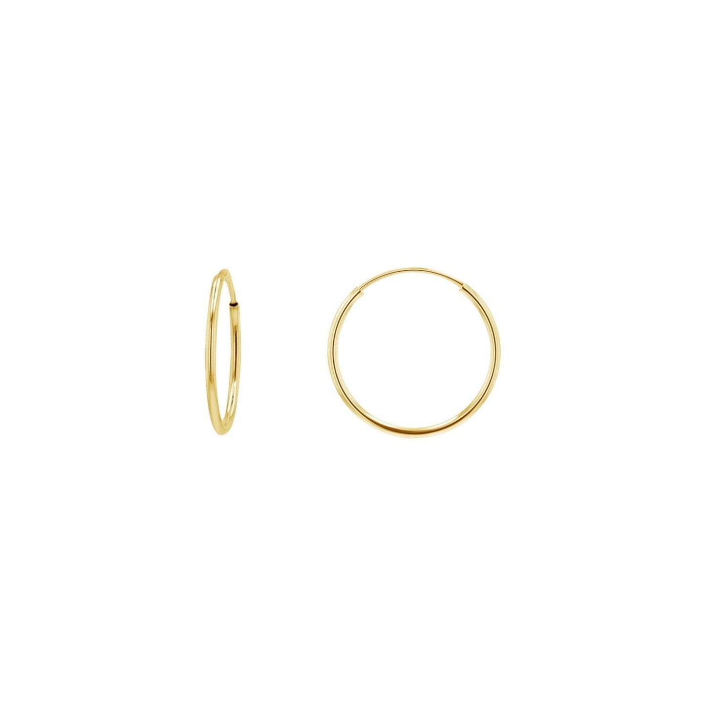 Endless Gold Hoop Earrings - Lotus Diamond