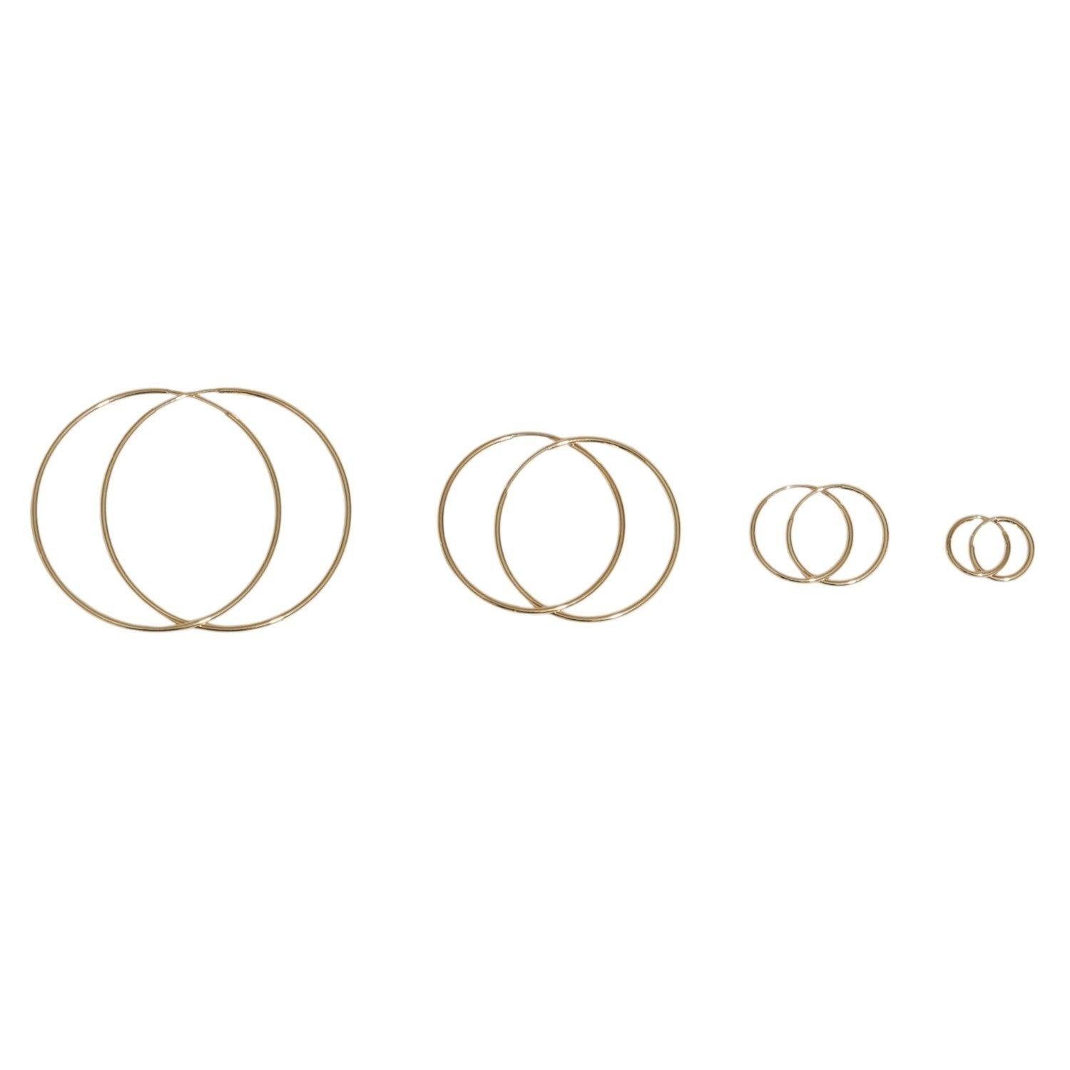 Endless Gold Hoop Earrings - Lotus Diamond