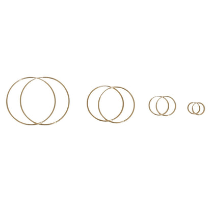 Endless Gold Hoop Earrings - Lotus Diamond