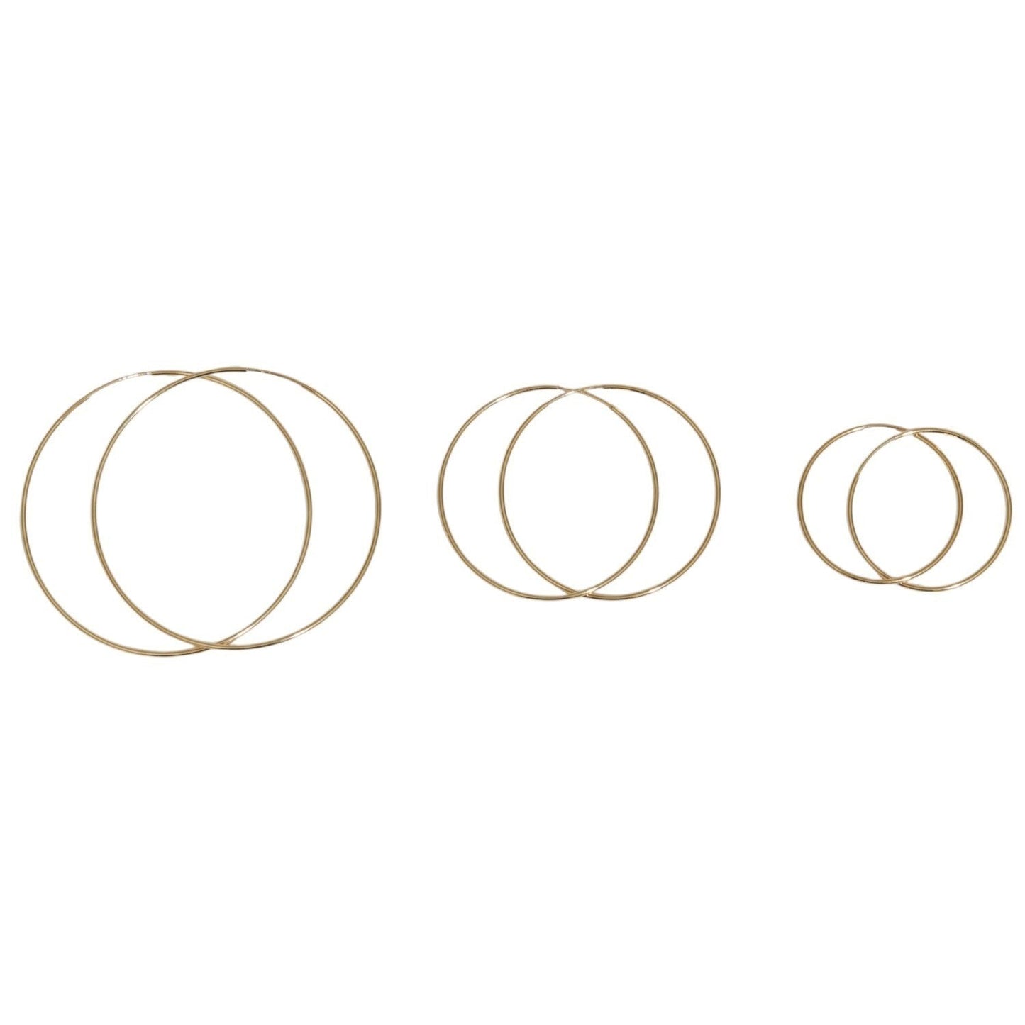 Endless Gold Hoop Earrings - Lotus Diamond