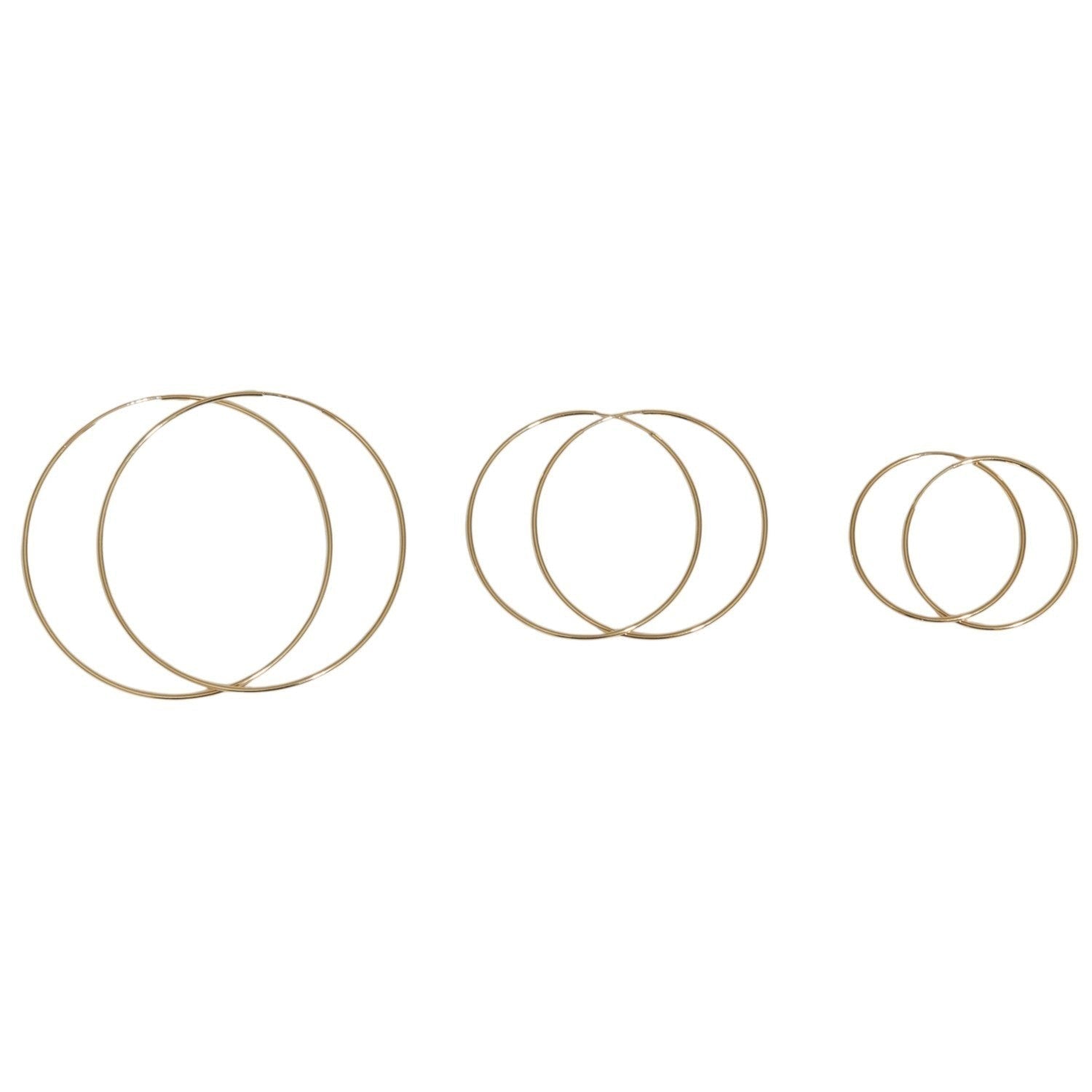Endless Gold Hoop Earrings - Lotus Diamond