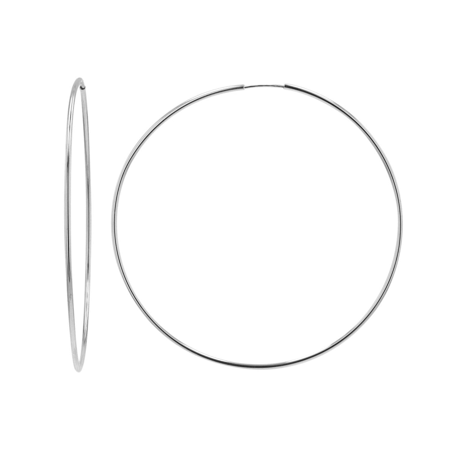 Endless Gold Hoop Earrings - Lotus Diamond