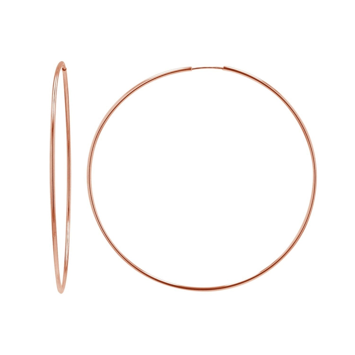 Endless Gold Hoop Earrings - Lotus Diamond