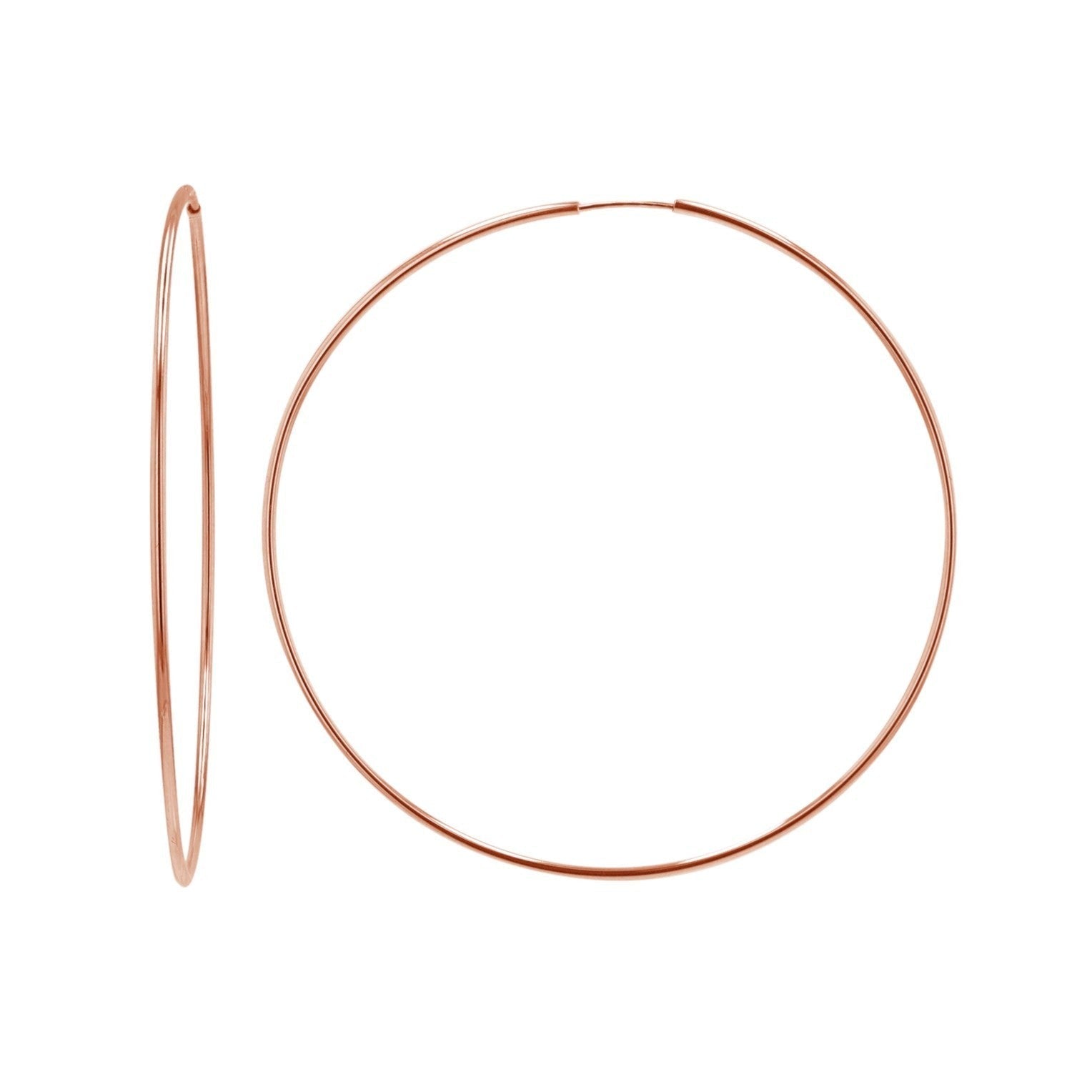 Endless Gold Hoop Earrings - Lotus Diamond