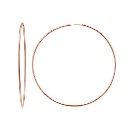 Endless Gold Hoop Earrings - Lotus Diamond