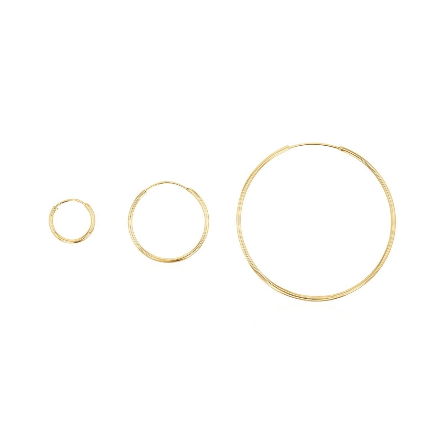 Endless Gold Hoop Earrings - Lotus Diamond