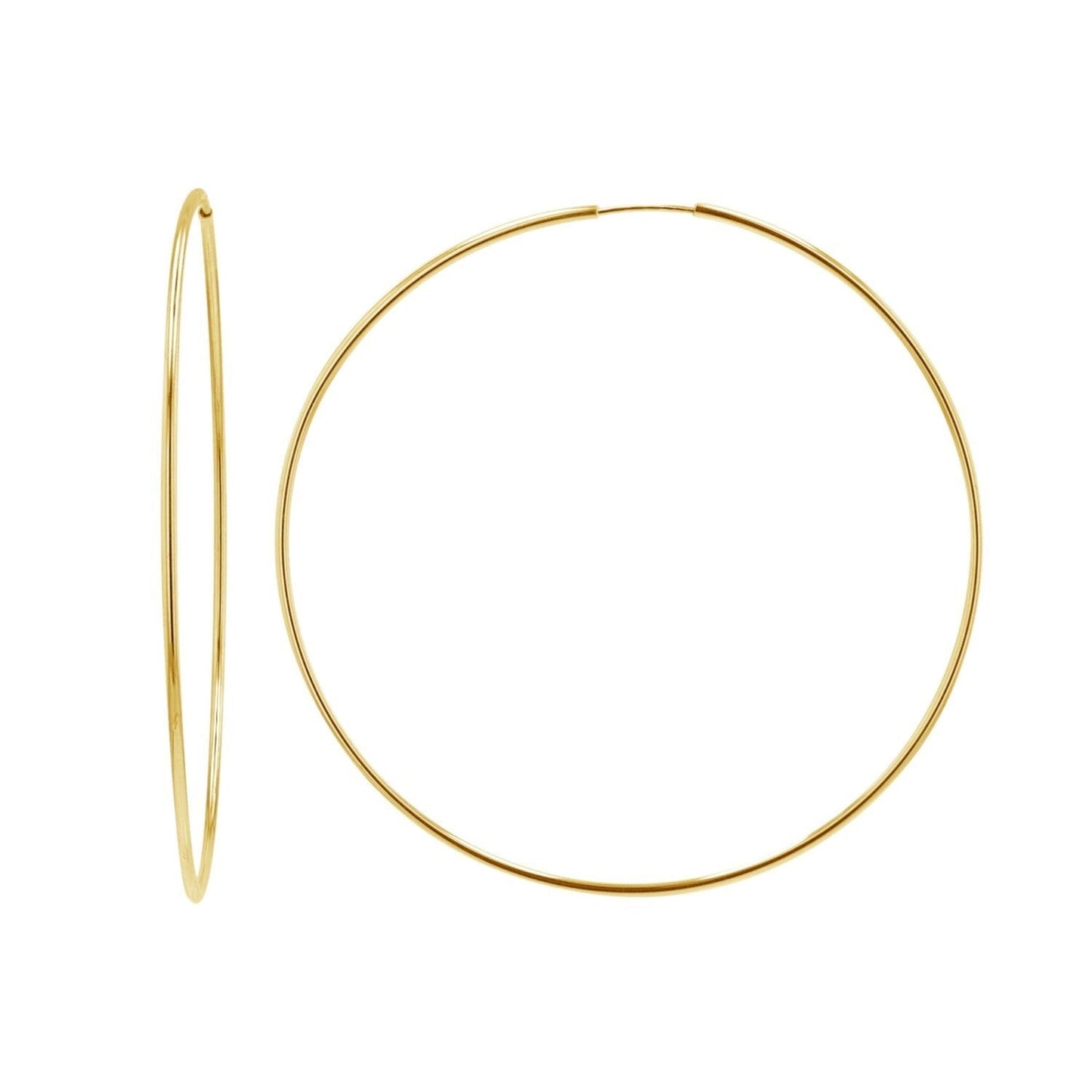 Endless Gold Hoop Earrings - Lotus Diamond