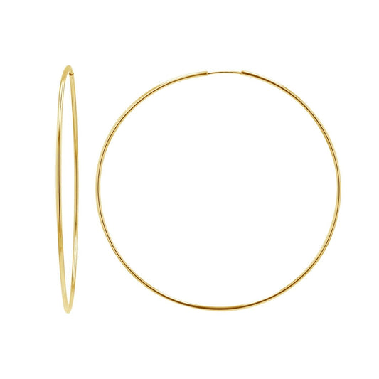 Endless Gold Hoop Earrings - Lotus Diamond