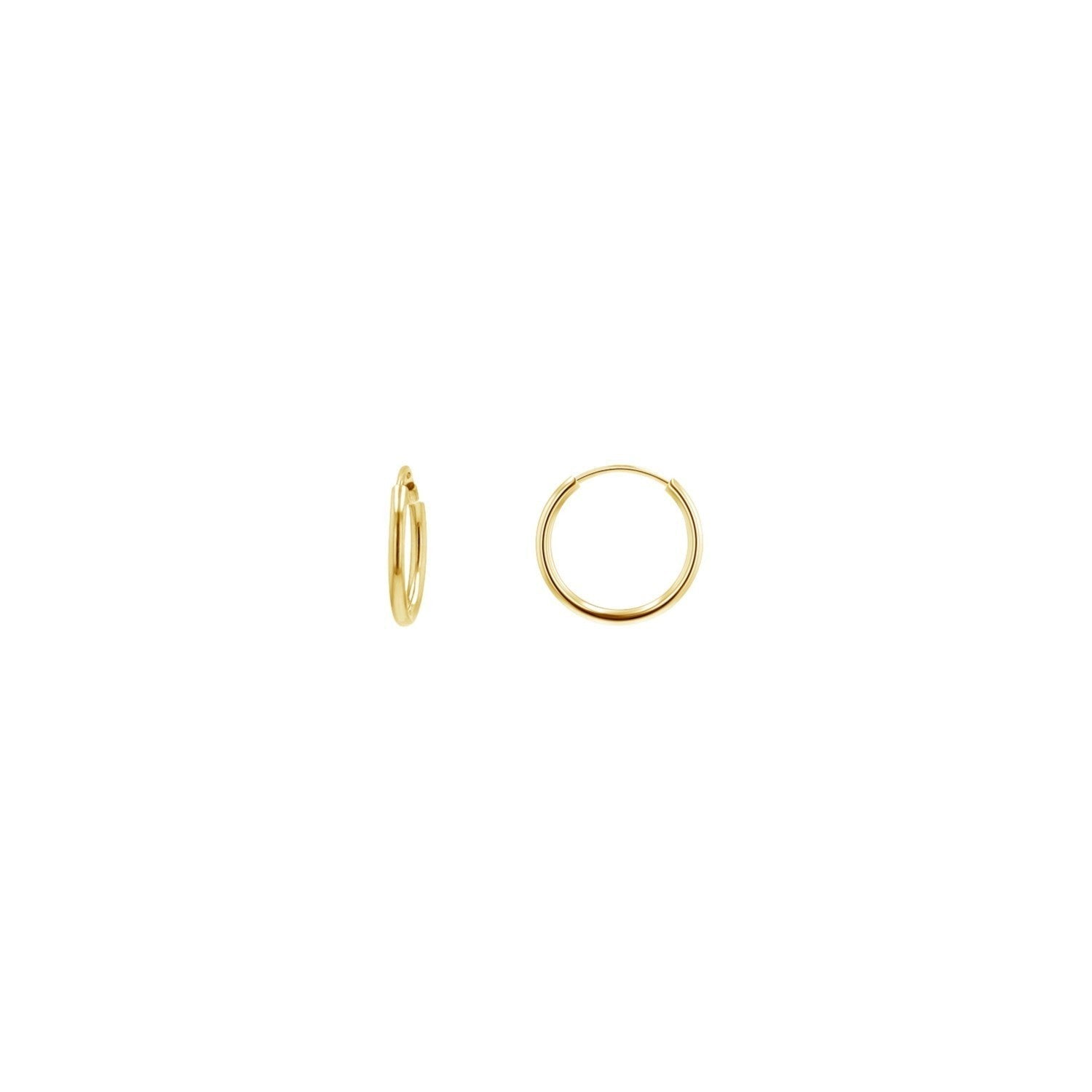 Endless Gold Hoop Earrings - Lotus Diamond
