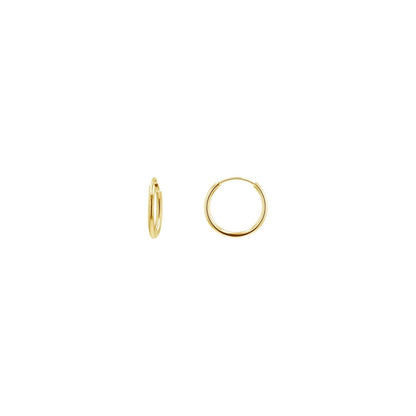 Endless Gold Hoop Earrings - Lotus Diamond