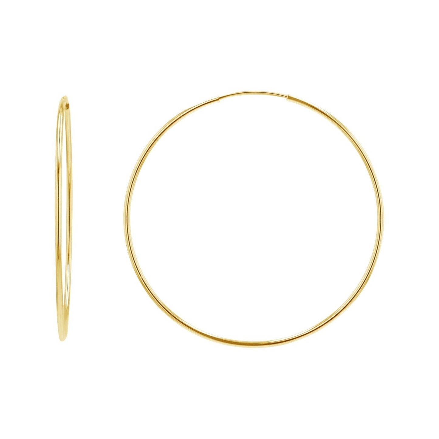Endless Gold Hoop Earrings - Lotus Diamond