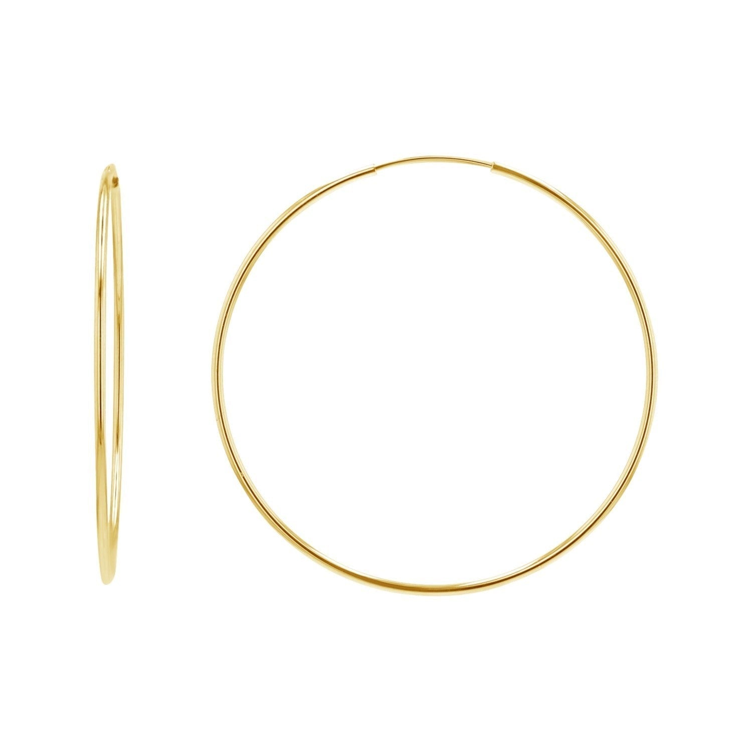 Endless Gold Hoop Earrings - Lotus Diamond