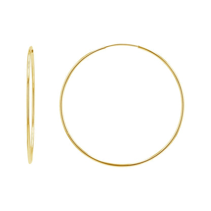 Endless Gold Hoop Earrings - Lotus Diamond