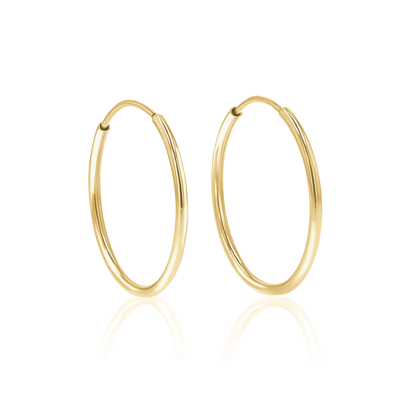 Endless Gold Hoop Earrings - Lotus Diamond