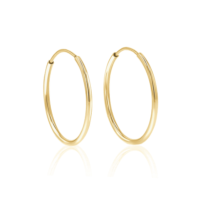 Endless Gold Hoop Earrings - Lotus Diamond