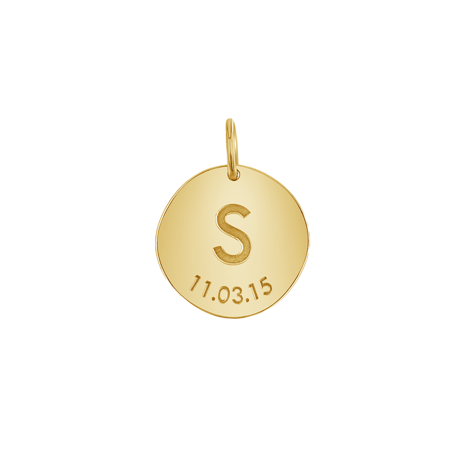Engravable Initial & Date Charm - Lotus Diamond