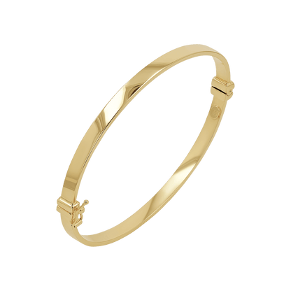 Essential Hinged Bangle (4mm) - Lotus Diamond