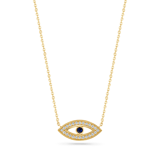 Evil Eye Heirloom Necklace - Lotus Diamond