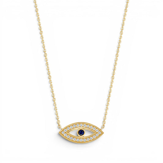 Evil Eye Heirloom Necklace - Lotus Diamond