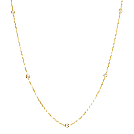 Extra Long Diamond Strand Necklace - Lotus Diamond