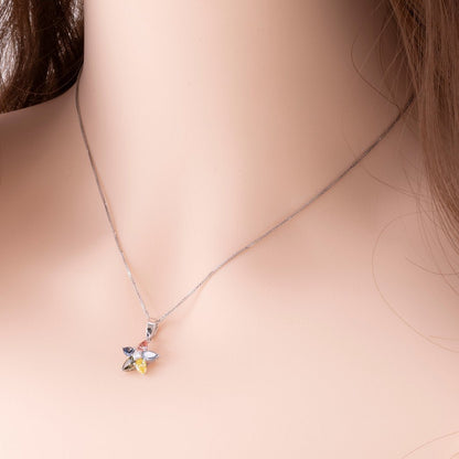 Fancy colour Lab - grown Diamond Necklace 0.75 ctw - Lotus Diamond