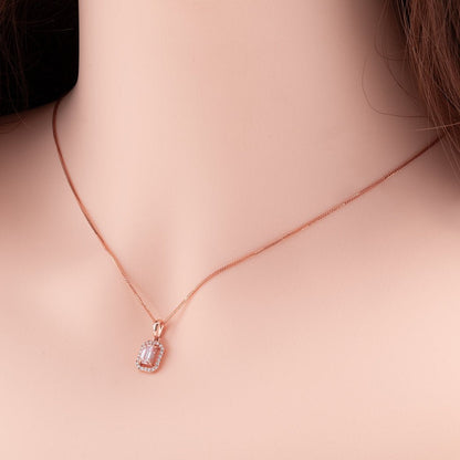 Fancy Pink Lab - grown Diamond Necklace 0.84 ctw - Lotus Diamond