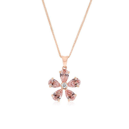 Fancy Pink Lab - grown Diamond Necklace 2.50 ctw - Lotus Diamond