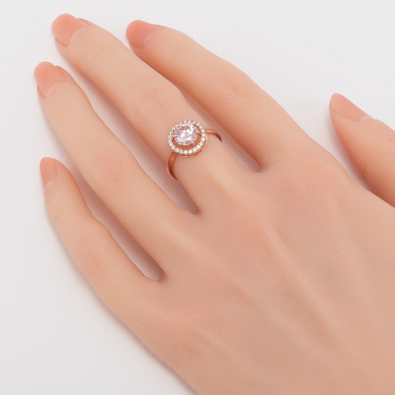 Fancy Pink Lab - grown Diamond Ring 1.72ctw - Lotus Diamond