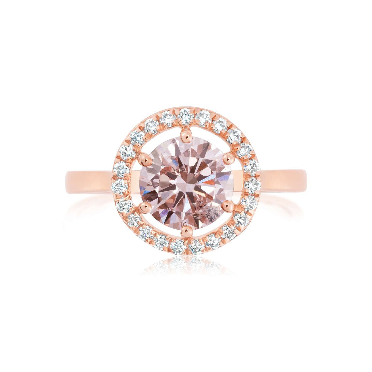 Fancy Pink Lab - grown Diamond Ring 1.72ctw - Lotus Diamond