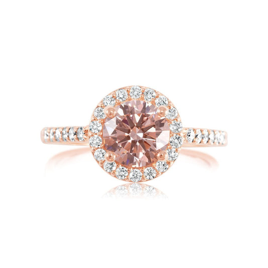 Fancy Pink Lab - grown Diamond Ring 2.02 ctw - Lotus Diamond